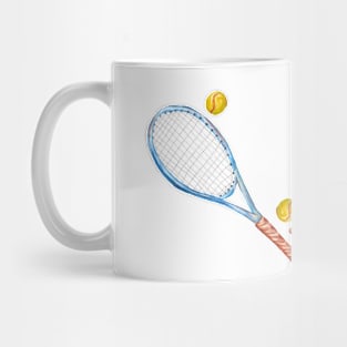 Tennis rackets with tennis balls_3 Mug